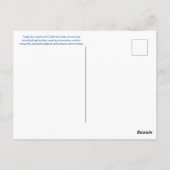 Grüße aus Kalifornien! Postkarte (Rückseite)