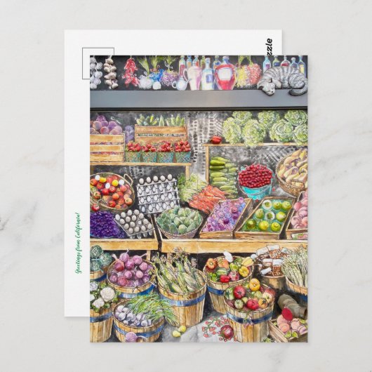 Grüße aus Kalifornien! Postkarte (Vorne/Hinten)