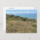 Grüße aus Kalifornien! Postkarte (Vorne/Hinten)