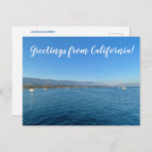 Grüße aus Kalifornien: Santa Barbara Postkarte (Vorne/Hinten)