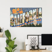 Grüße aus Kalifornien, Vintag Poster (Heimbüro)