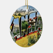 Grüße aus Kansas Keramik Ornament (Rechts)