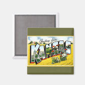 Grüße aus Kansas Magnet (Vorderseite/Rückseite)
