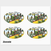 Grüße aus Kansas Ovaler Aufkleber (Blatt)