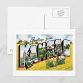 Grüße aus Kansas Postkarte (Vorne/Hinten)