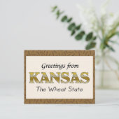 Grüße aus Kansas Postkarte (Stehend Vorderseite)