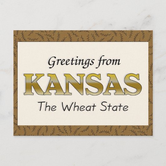 Grüße aus Kansas Postkarte (Vorderseite)