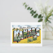 Grüße aus Kansas Postkarte (Stehend Vorderseite)