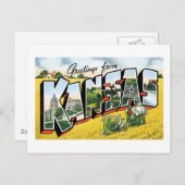 Grüße aus Kansas Postkarte (Vorne/Hinten)