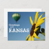 Grüße aus Kansas Postkarte (Vorne/Hinten)