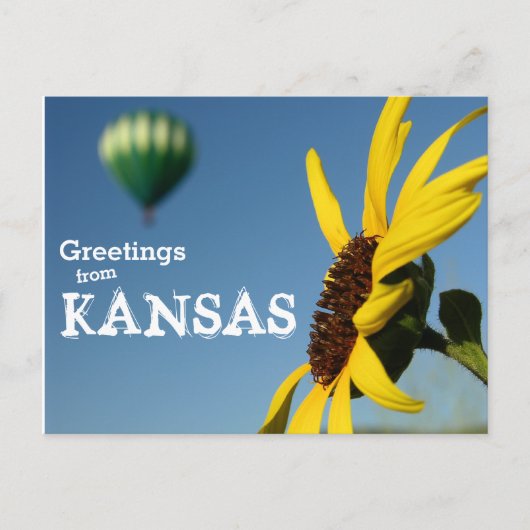 Grüße aus Kansas Postkarte (Vorderseite)