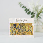 Grüße aus Kansas Postkarte (Stehend Vorderseite)