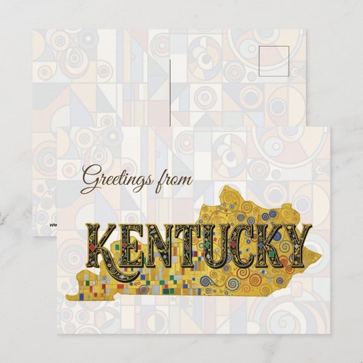 Grüße aus Kentucky Postkarte (Vorne/Hinten)