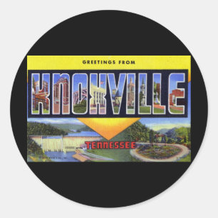 Grüße aus Knoxville Tennessee Runder Aufkleber