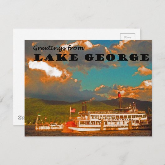 Grüße aus Lake George Postkarte (Vorne/Hinten)