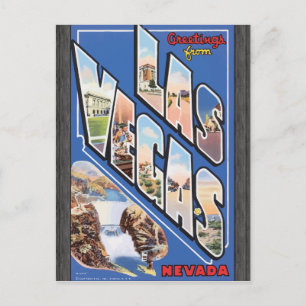 Grüße aus Las Vegas Nevada, Vintage Postkarte