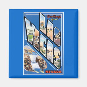 Grüße aus Las Vegas! Vintage Magnet