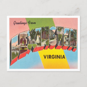 Grüße aus Lexington, Virginia Vintage Reise Postkarte