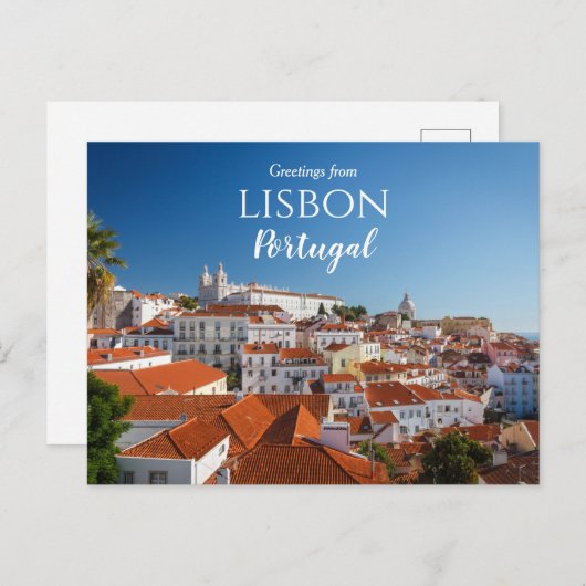 Grüße aus Lissabon Portugal Postkarte (Vorne/Hinten)
