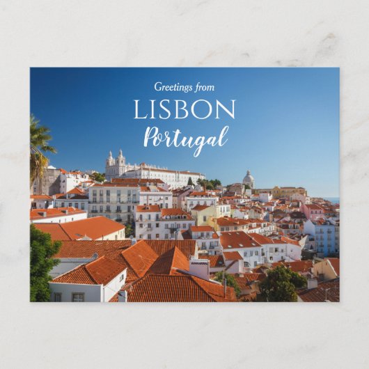 Grüße aus Lissabon Portugal Postkarte (Vorderseite)