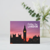 Grüße aus London Post Card Big Ben Postkarte (Stehend Vorderseite)