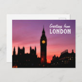 Grüße aus London Post Card Big Ben Postkarte (Vorne/Hinten)