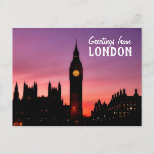 Grüße aus London Post Card Big Ben Postkarte