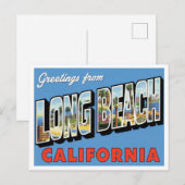 Grüße aus Long Beach CA Postkarte (Vorne/Hinten)