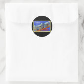 Grüße aus Long Beach California Runder Aufkleber (Tasche)