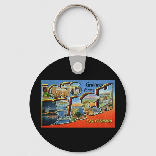 Grüße aus Long Beach California Schlüsselanhänger (Vorderseite)