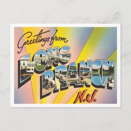 Grüße aus Long Branch, New Jersey Travel Postkarte (Vorderseite)