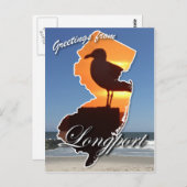 Grüße aus Longport Postkarte (Vorne/Hinten)