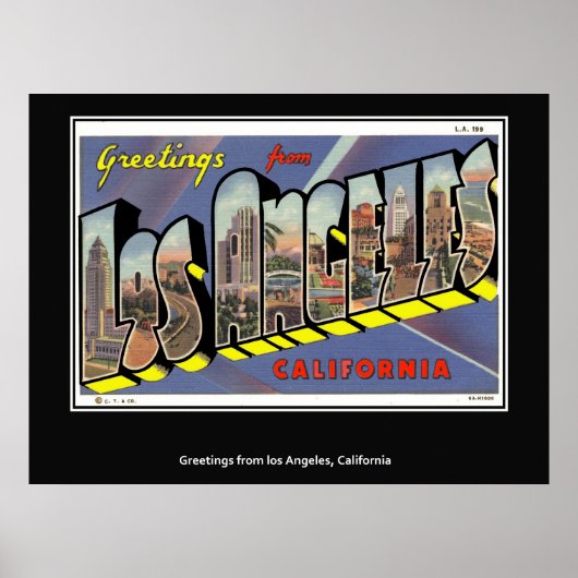 Grüße aus Los Angeles California Poster (Vorne)