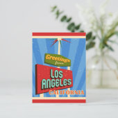 Grüße aus Los Angeles California Retro Postkarte (Stehend Vorderseite)