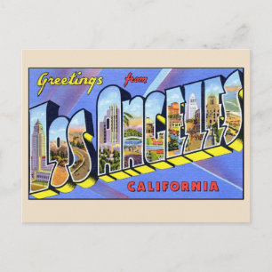 Grüße aus Los Angeles Großer Buchstabe Vintage Postkarte