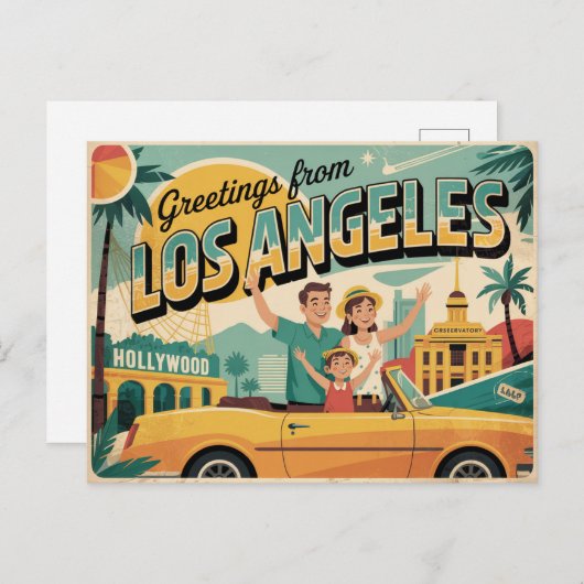 Grüße aus Los Angeles Postkarte (Vorne/Hinten)