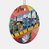 Grüße aus Louisiana Keramik Ornament (Rechts)