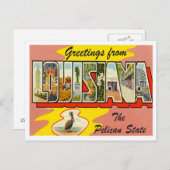 Grüße aus Louisiana Postkarte (Vorne/Hinten)