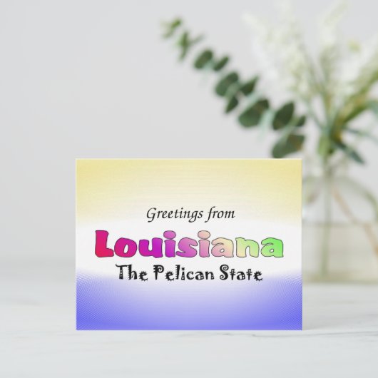 Grüße aus Louisiana Postkarte (Stehend Vorderseite)