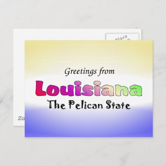 Grüße aus Louisiana Postkarte (Vorne/Hinten)