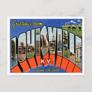 Grüße aus Louisville, Kentucky Vintage Reise Postkarte