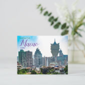 Grüße aus Macao China Postkarte (Stehend Vorderseite)