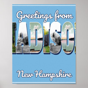 Grüße aus Madison New Hampshire Fotodruck Poster