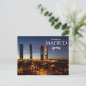 Grüße aus Madrid Spanien Postkarte  (Stehend Vorderseite)