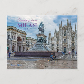 Grüße aus Mailand Italien Reise Postkarte