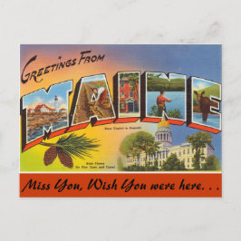 Grüße aus Maine Postkarte