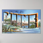 Grüße aus Maine, Vintag Poster (Vorne)