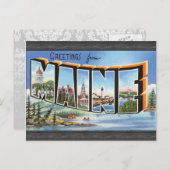Grüße aus Maine, Vintag Postkarte (Vorne/Hinten)