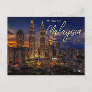 Grüße aus Malaysia Kuala Lumpur Postcard Postkarte