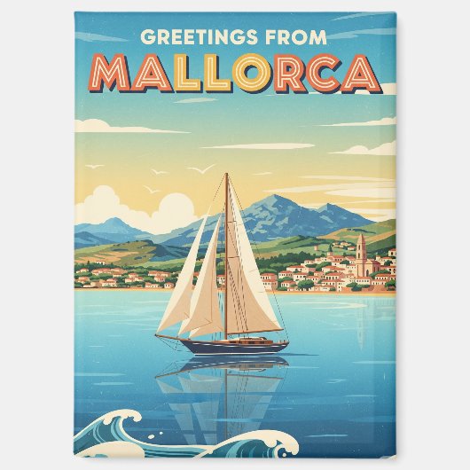 Grüße aus Mallorca Spanien Reise Magnet (Vorderseite)